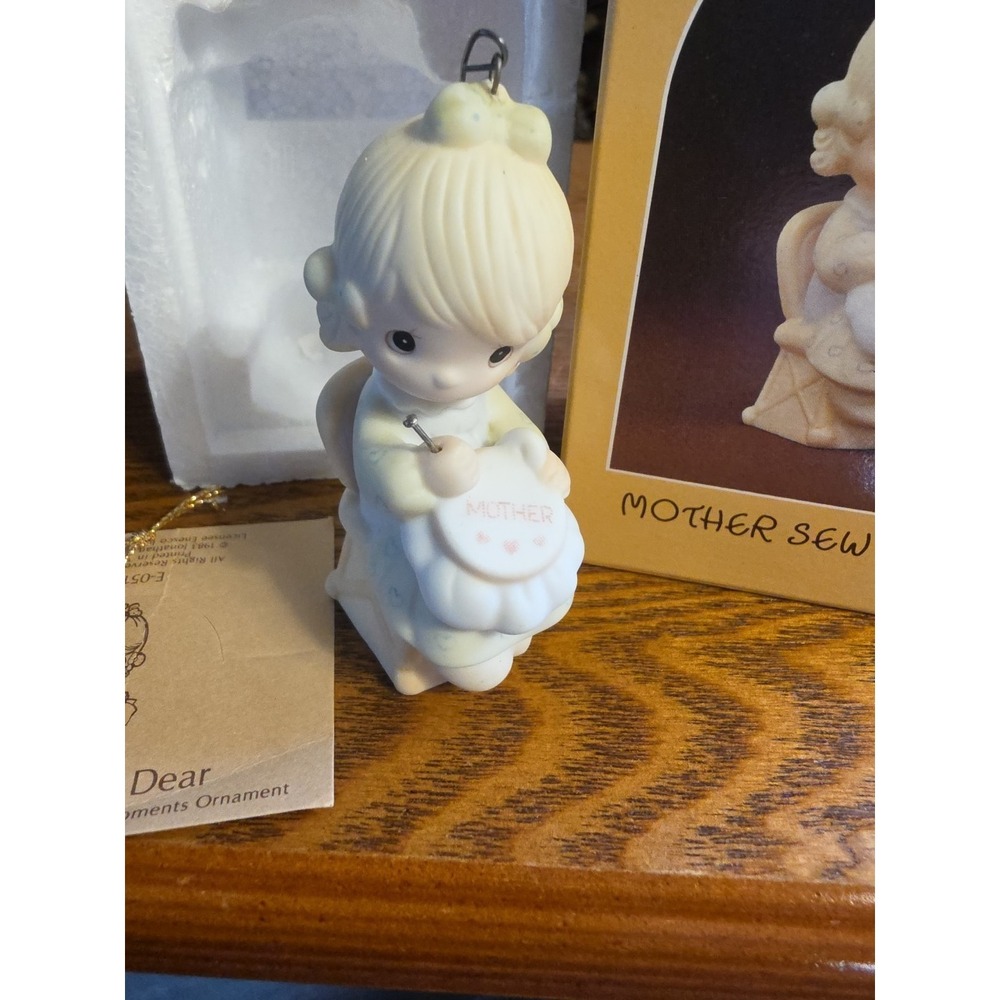1983 Precious Moments "Mother Sew Dear" Figurine - E-0514 -‎